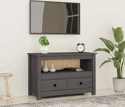 Produktbild von Maison Exclusive - TV-Schrank Grau 79x35x52 cm Massivholz Kiefer