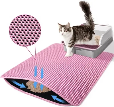 Produktbild von Doppellagige Katzentoilettenmatte, rosa, 60 x 40 cm