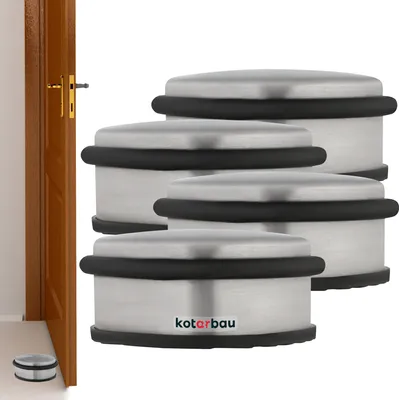 Produktbild von KOTARBAU® 4er Set Türstopper für Türen Freisehend Türpuffer Niedrig Silber