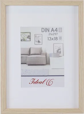 Produktbild von Madrid Elegante Bildpräsentation Kunststoff Bilderrahmen Holzoptik Foto Rahmen Bildträger - Farbe: Natur | Format: 40x50