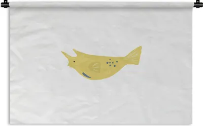 Produktbild von MuchoWow® Wandteppich Wandbehang Fisch - Meer - Gelb - Aquarell 60x40 cm Tapisserie Dekoration Wandtuch - Wanddekorationen