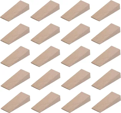 Imagen del producto de Juego de cuñas de madera, 20 unidades, de 10 x 6 mm y 10 x 12 mm, para montaje de torres