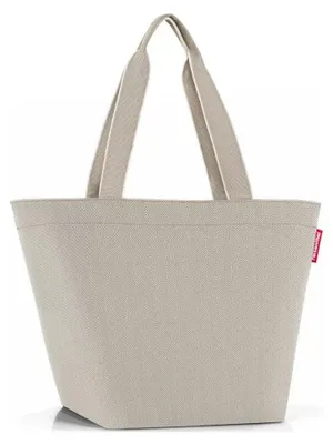 Zdjęcie produktu dla reisenthel shopper M, torba na zakupy, torba transportowa, torba, Herringbone Sand, 15 L, ZS6049