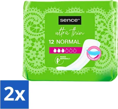 Produktbild von Sence - Normal - Damenbinden - Ohne Flügel - 12 Damenbinden - Vorteilspack - 2 Stücke