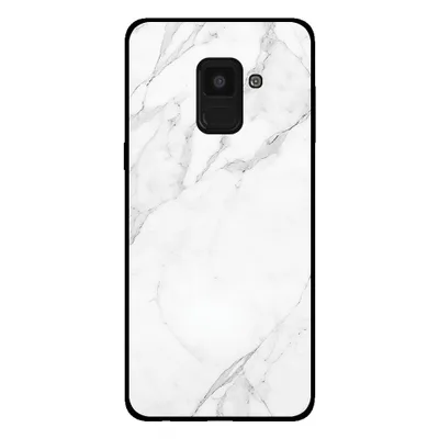 Produktbild von Smartphonica Handytasche für Samsung Galaxy A8 2018 mit Marmordruck - TPU Rückseite Hülle Marmor Design - Weiß