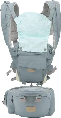 Produktbild von Verstellbare Babytrage, atmungsaktiv, für Neugeborene, Kleinkinder, ergonomische Verdickung, HipseatCyan