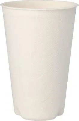 Produktbild von Trinkbecher Zuckerrohr "pure" 0,4 l Ø 9 cm · 13 cm weiss für Heißgetränke