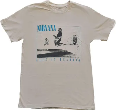 Image de Nirvana - "Live At Reading" T-shirt homme/femme unie RO4137 (L) (Sand)