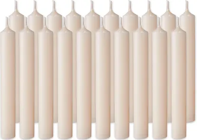 Image de BRUBAKER Bougies d'anniversaire 9,5 cm - Petites bougies pointues pour anniversaire - Bougies décoratives de fête - Bougies bâton Bougies chandelier, Champagne, 20 bougies