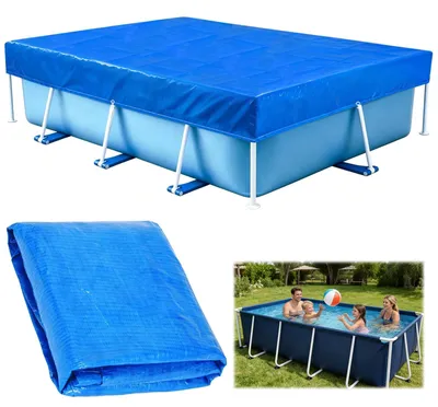 Produktbild von Runder Poolabdeckung – Klappbar und UV-beständig – Durchmesser 210 cm