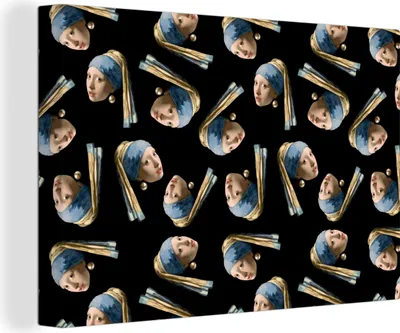 Zdjęcie produktu dla OneMillionCanvasses® - Obraz na płótnie - Obraz na płótnie - Obraz na płótnie na ścianę - Dziewczyna z perłowym kolczykiem - Wzór - Vermeer - 150x100cm -