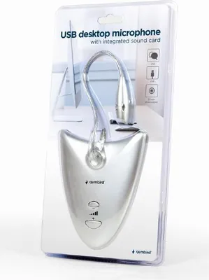 Produktbild von gembird USB 2.0-Tischmikrofon mit integrierter Soundkarte