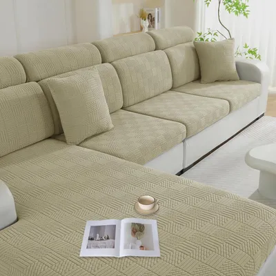 Produktbild von Sitzkissenbezug Stretch Khaki 1 Sitzer 2er Set