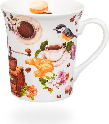 Produktbild von tea4chill Könitz Kaffeetasse Coffee Birds. Teetasse 410ml, Porzellan. Design modern, bunt