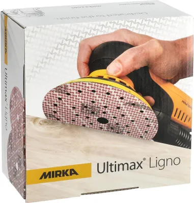 Produktbild von Mirka Ultimax Ligno Ø 150mm Schleifscheiben Klett Multifit, Korn 400 , 100 Stk
