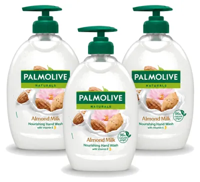 Obrázek produktu pro 3 kusy tekutého mýdla Palmolive, mandlové mléko, s dávkovačem, 500 ml, výhodný balení