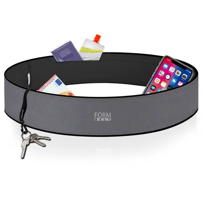 Produktbild von Formbelt Multifunktionaler Laufgürtel, Universelle Handy Lauftasche für Laufen, Jogging, Fitness & Sport-Metallgrau-M