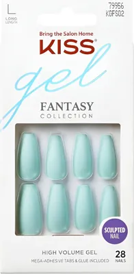 Produktbild von KISS Gel Fantasy Collection Back It Up Long Length Teal Sculpted Gel Nails