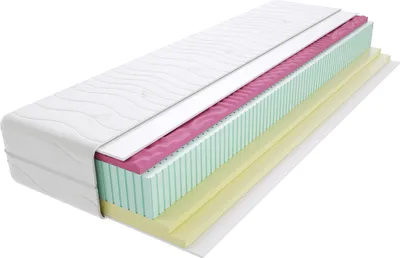 Produktbild von Matratze 195x205 cm Doppelmatratze, H2 & H3 7 Zonen-Latexmatratze 24 cm Hoch Visco Memory Profilierter Moletschaum Hypoallergene Wendematratze mit Klimafaser, Gesteppter Bezug Valdo