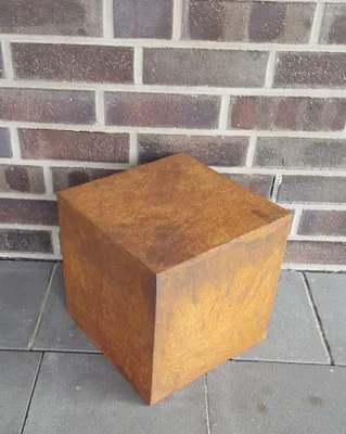 Produktbild von Dekorationsquader Cortenstahl (Roststahl) 40x40x40 cm