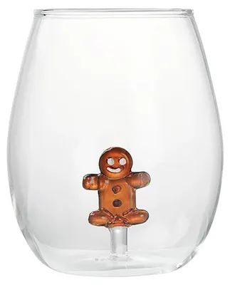 Trinkglas Lebkuchenmann 400 ml Weihnachtsbecher inkl. Rührstab