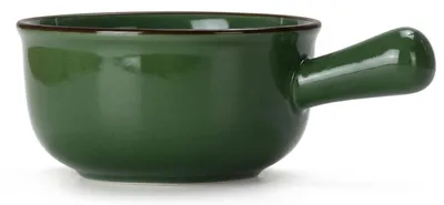 Zdjęcie produktu dla Ceramiczna miska na zupę Tavo z uchwytem 21 × 7,5 cm, zielona