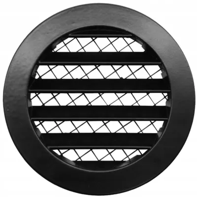 Produktbild von airRoxy Lüftungsgitter Aluminium Schwarz Ø 100 mm