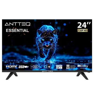 Produktbild von ANTTEQ AE24H5-Q1 - 24 Zoll (60 cm) HD LED Fernseher – Triple Tuner (DVB-S2/T2/C), Dolby Audio, Hotelmodus, HDMI, USB