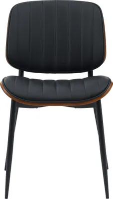 Produktbild von Besucherstuhl HLO-CP119 Kunstleder  walnuss/schwarz