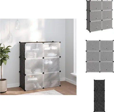 Produktbild von vidaXL Schuhregal Schwarz 84,5x31x93,5 cm PP -  Schuhregale & -schränke