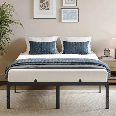 Produktbild von VASAGLE Doppelbettgestell, Bett, 140 x 200 cm, 40.6 cm H, Metallbett, Bettrahmen, Unterbettaufbewahrung, modern, Gästebett