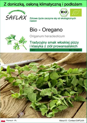 Zdjęcie produktu dla SAFLAX - Garden to go - Bio - Oregano - 1500 Nasiona - Z doniczką, pokrywą klimatyczną i podłożem do uprawy - Origanum heracleoticum