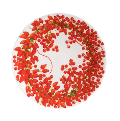 Image de Taitù Fil Rouge Bacche - Assiette plate 23 cm