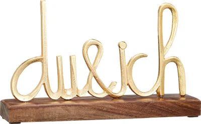 Produktbild von Schriftzug du und ich gold