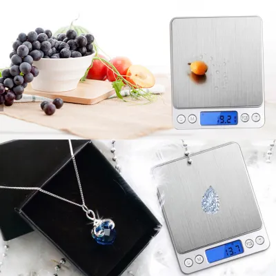 Produktbild von 1 kg / 0,1 g Genaue elektrische Kuechenwaage, Kaffeewaage Lebensmittelgewicht Postwaage Multifunktionswaage Massnahmen in Gramm und Unzen zum Kochen Backen