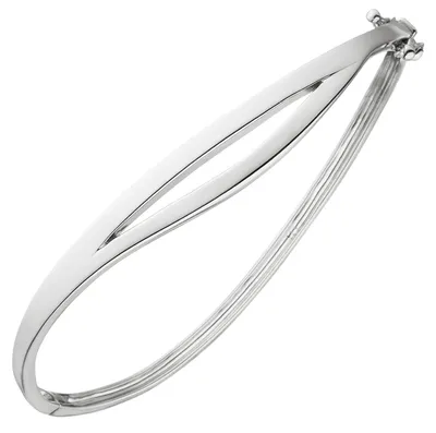 Produktbild von Armreif Armband aus 925 Silber rhodiniert oval Armschmuck für Damen