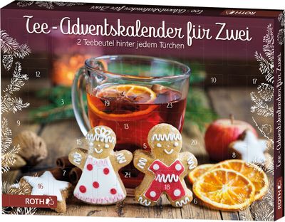 ROTH Tee Adventskalender für Zwei - 2x 24 beste Teesorten im Advent - nicht nur für Paare - als Geschenk mit Weihnachtstee