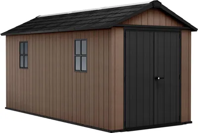 Produktbild von Dmor Gartenhäuschen Kincardine 230x476x246h cm Braun, Wetterfest mit Fenstern