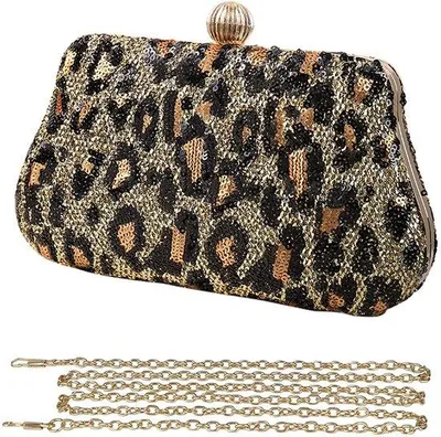 Produktbild von Glänzende Clutch Handtas mit Glitter für Abendveranstaltungen Gold