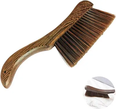 Obrázok produktu pre Drevená metla do vysávača s ohnutou drevenou rukoväťou – mäkké príslušenstvo do vysávača na utierky, sprchy a nábytok – kus