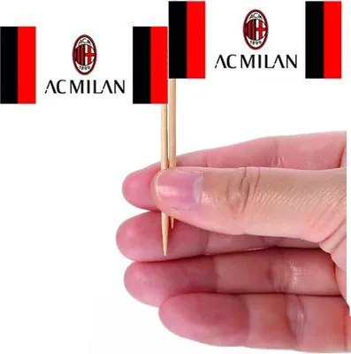 Obrázek produktu pro 24 Piekser AC Milan 6,5 x 5 cm – univerzální velikost