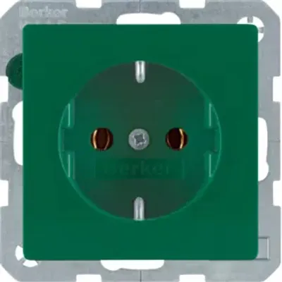 Immagine prodotto di Presa Berker 41436013 SCHUKO verde con Berker Q.1/Q.3