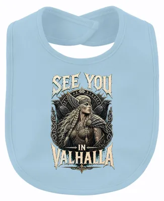Immagine prodotto di Ci vediamo a Valhalla. Guerriera vichinga, valchiria. Mitologia norrena. Taglia unica. Colore: blu cielo