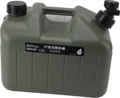 Image de Réservoir d'eau de camping 10L Grande capacité Carré Vert Car Carrier Water Storage Jug with Faucet