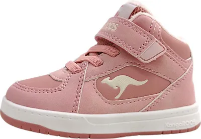 Image de KangaRoos K-CPI Kalino Mid EV : chaussures de sport pour filles, modèle sneaker, fermeture velcro, couleur rose, style décontracté