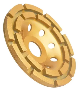 Productafbeelding van Diamant slijpschijf 115 mm x 22,2 mm, dubbele rij, geschikt voor beton, marmer, graniet, natuursteen, baksteen, metselwerk, pleisterwerk, egaline