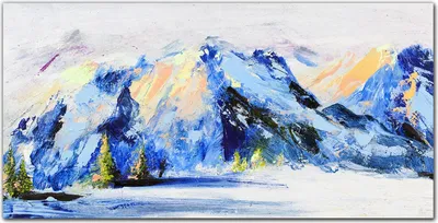 Produktbild von Coloray Bild aus Acryl 140 cm x 70 cm - Dekoration Wohnzimmer Wanddekoration Gehärtetes Acryl Küche Bild auf Acrylglas - Winter Schnee Berge Natur