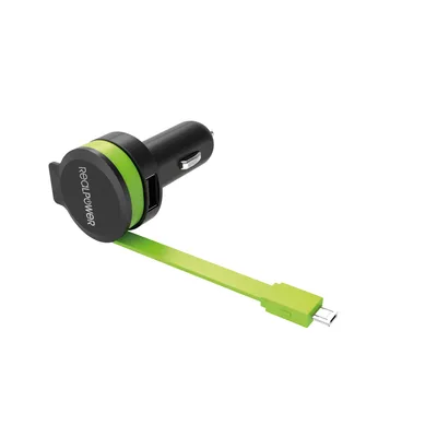 Image de Realpower RealPower 257635 chargeur universel pour appareils mobiles Noir, Vert Allume-cigare Auto