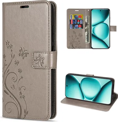 Produktbild von Hülle für Xiaomi Redmi Note 15 Pro+ Handyhülle Wallet Case Klapphülle in Grau