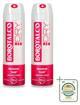 Obrázek produktu pro 2 x Deodorant ve spreji Borotalco Men Amber - 150 ml - Balení: 2 kusy
